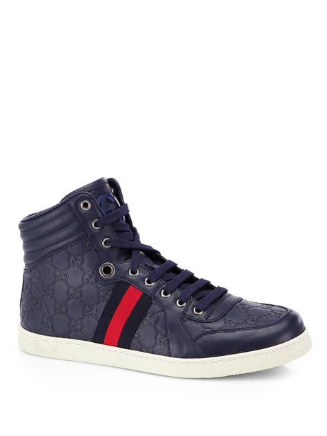 high-top gucci sneakers|luxury high top sneakers men.